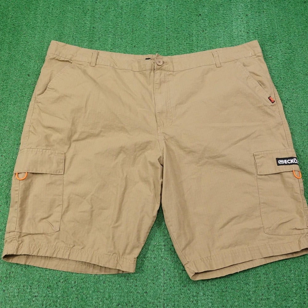 Ecko Unltd. Shorts‎ Mens 46 Beige Cargo Cotton Ripstop Relaxed 11 Inseam y2k
